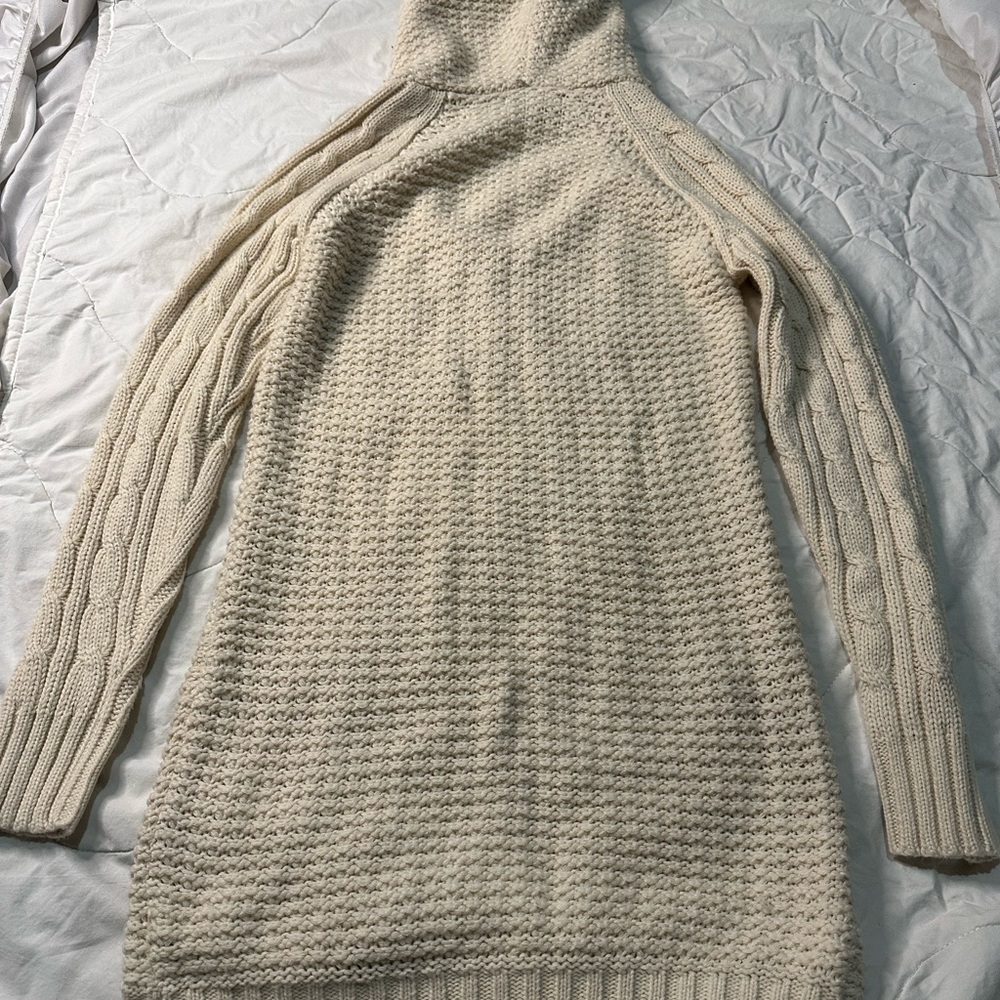cream colored sweater dress